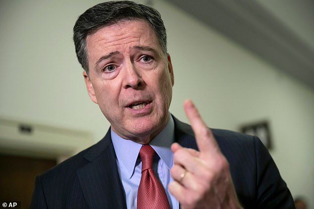 James Comey surrenders to police after being accused of chilling ‘threat’ on Trump’s life as he declares: ‘I’m innocent’