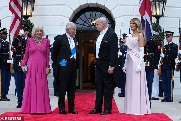 Trump and Melania host glitzy State Dinner in honor of King Charles and Queen Camilla… with close family and a few lucky A-list guests