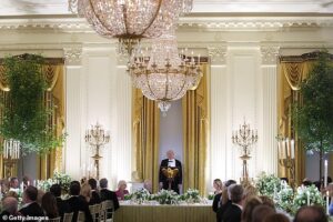 Trump says King Charles ‘agrees’ that Iran should never have a nuclear weapon in shock moment at state dinner