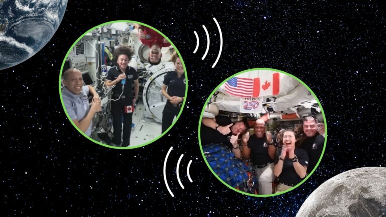 Artemis 2 calling ISS! Watch the farthest-ever astronaut call from the moon to Earth (video)