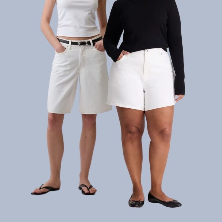 Trendy White Denim Shorts for Every Body Type
