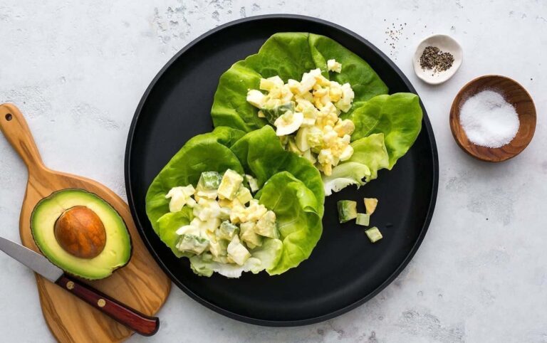 Egg Salad Provencal in Lettuce Wraps