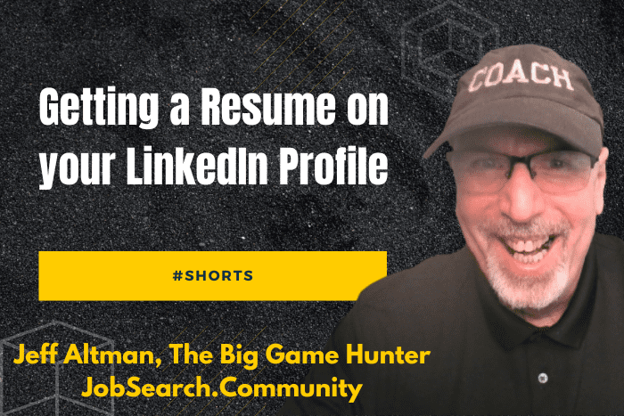 Getting a Resume on your LinkedIn Profile #shorts