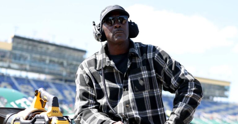 Michael Jordan Goes Viral for Trolling, Kissing Denny Hamlin