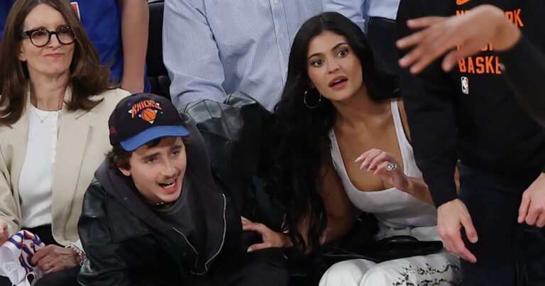 Kylie Jenner Clutches Timothee Chalamet on Courtside Date
