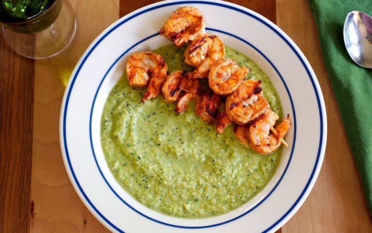 Grilled Shrimp & Cucumber Gazpacho | Recipes