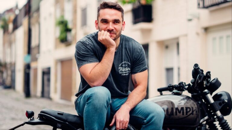 Diving Bell Signs Motorcycle-Riding Content Creator Harvey King