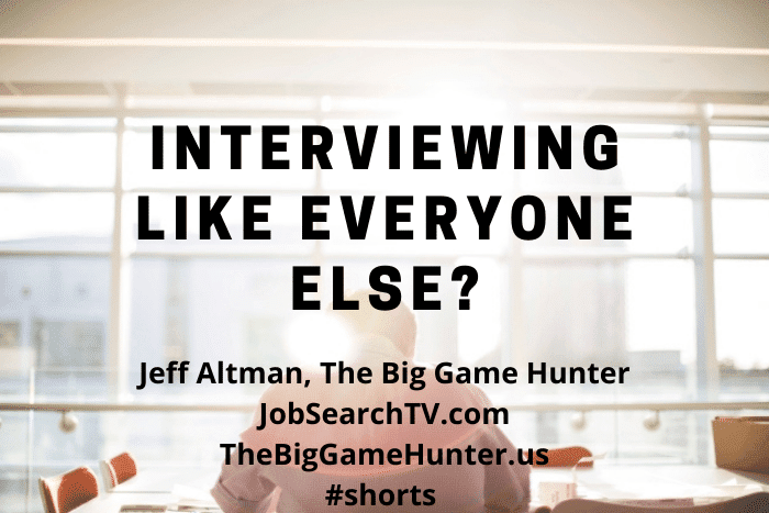 Interviewing Like Everyone Else? #shorts