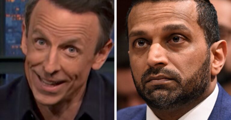 "Oh, Sweetie, No": Seth Meyers Just Pointed Out This 1 Thing About Kash Patel's Statement, And Yikes