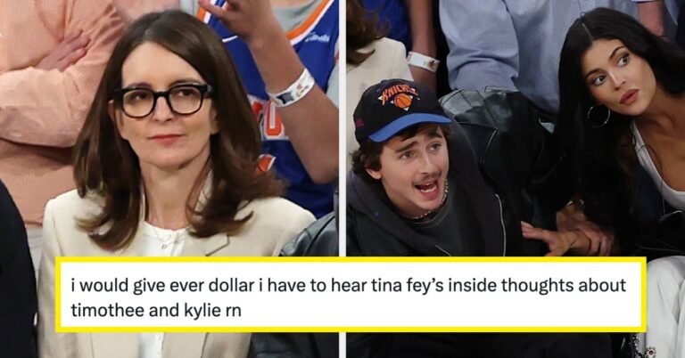 Tina Fey, Timothee Chalamet, Kylie Jenner Knicks Game Reactions