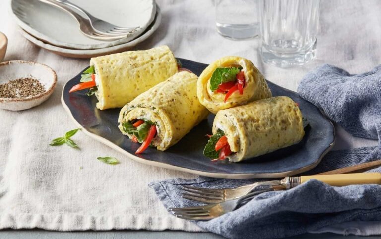 Sheet Pan Omelet Roll Ups