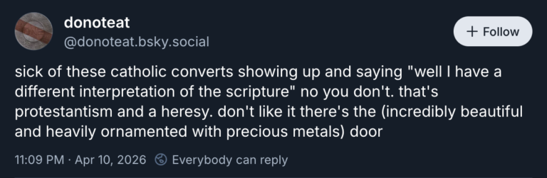 to an Orthodox, you are all heretics