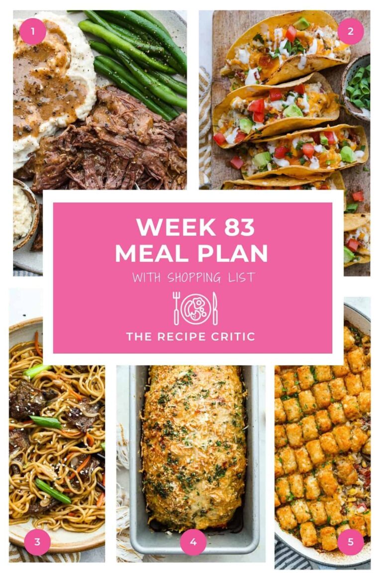 Weekly Meal Plan #83 | The Recipe Critic