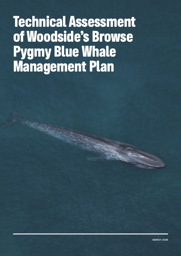 Assessment of Woodside’s Browse Whale Plan