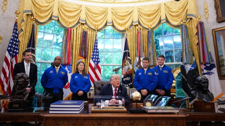Trump invited the Artemis 2 moon astronauts to the Oval Office. Here’s what happened
