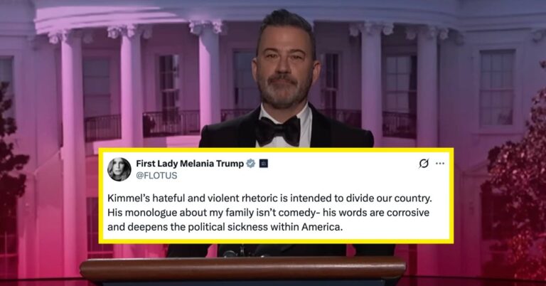 Jimmy Kimmel Pointed Out The Obvious Hypocrisy In Melania Trump Calling For Him To Be Fired