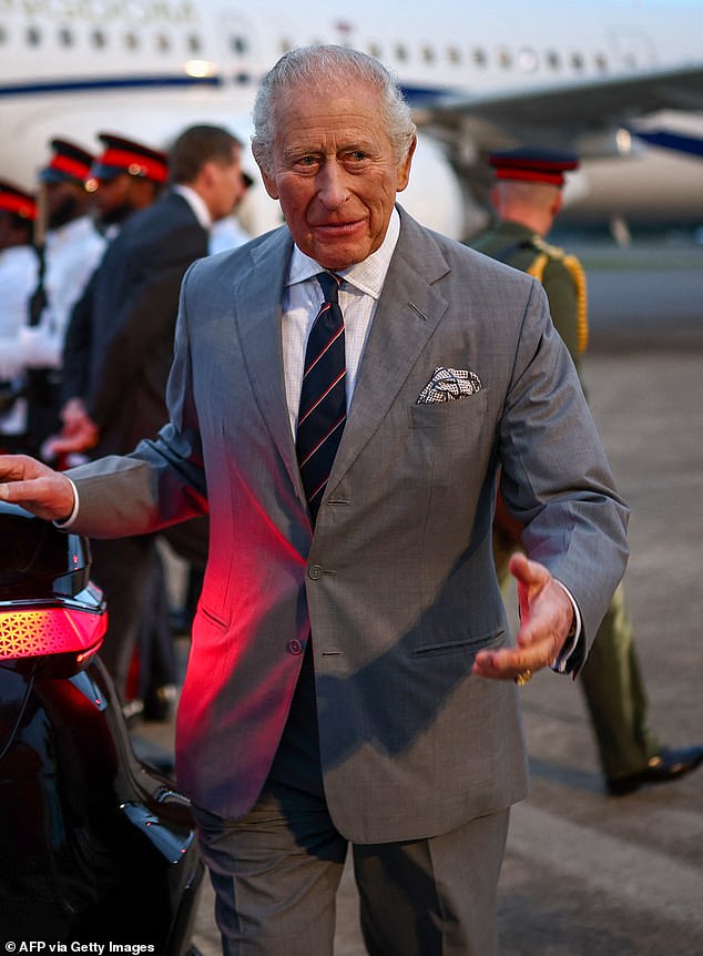 Charles touches down in Bermuda after triumphant four-day state visit to the US – where Trump hailed him ‘the greatest King’