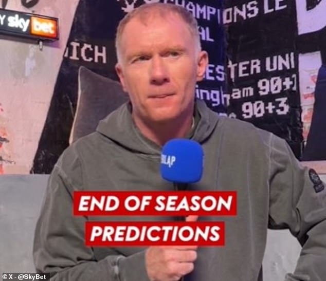 Paul Scholes makes brutal Arsenal prediction by tipping Mikel Arteta’s men to suffer double heartbreak… while it’s also bad news for Tottenham