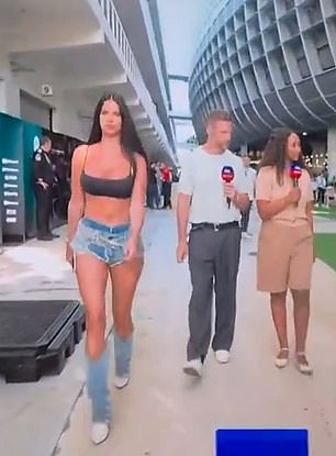 Hilarious moment Sky Sports cameraman is distracted at the Miami Grand Prix during Jenson Button’s segment – and even a McLaren mechanic is caught off guard!