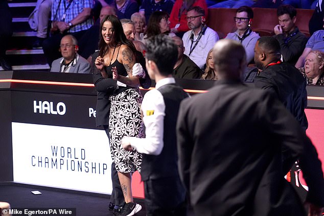 Revealed: World Snooker Championships final intruder identified as OnlyFans star – as she launches online rant claiming she intended to make X-rated gesture in shocking moment