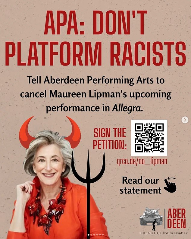 Jewish actress Maureen Lipman is targeted by pro-Palestine activists after she described Britain ‘like Nazi Germany in the 1930s’