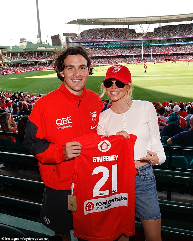 Swans star Errol Gulden reveals his girlfriend’s anger when he got to have an up close and personal moment with Sydney Sweeney – as he clears up a rumour about him and the Hollywood sex symbol