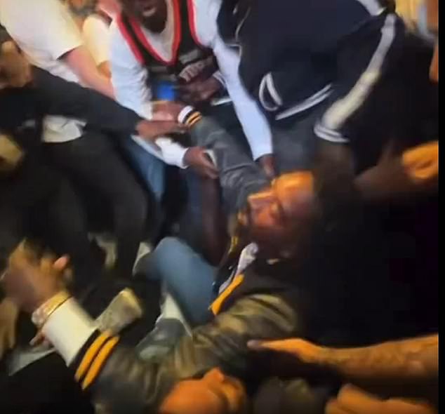 Shocking moment NBA icon JR Smith is shoved to the ground and trampled by fans outside Madison Square Garden after Knicks’ playoff win