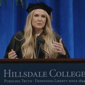 Erika Kirk recalls honeymoon with Charlie a day after wedding anniversary in emotional commencement speech