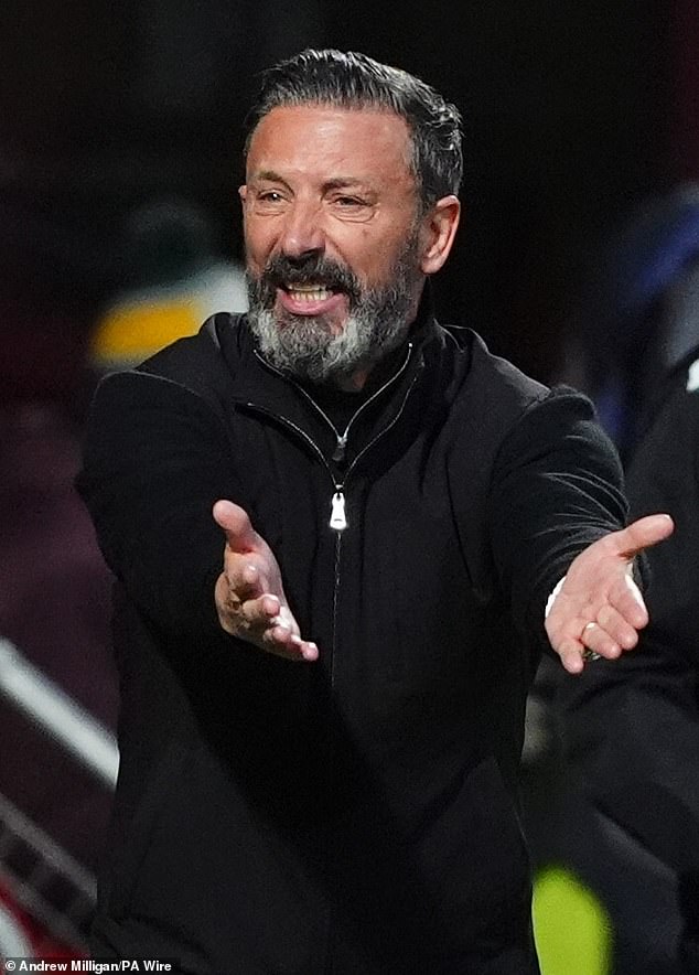 Derek McInnes rages at referee Steven McLean after Hearts are denied penalty in Fir Park draw