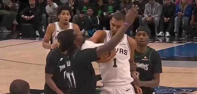 Victor Wembanyama EJECTED after elbowing rival in the throat in huge NBA playoff showdown
