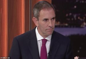 Moment ABC reporter HAMMERS Jim Chalmers with savage question in fiery interview moments after his Federal Budget speech