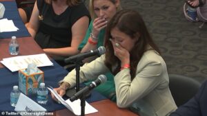 Harrowing moment Epstein rape victim breaks down in tears as she reveals his revolting boast
