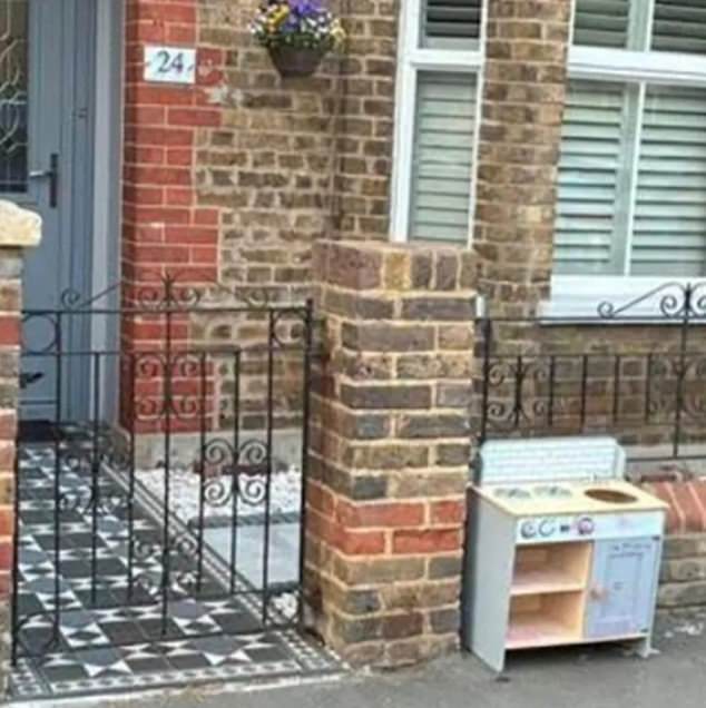 Kind-hearted mother who left her daughter’s toy kitchen on the pavement for another family to collect is fined £500 for fly-tipping