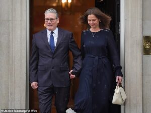 Keir Starmer ‘looked like boy being taken off for his first day at school’ as he clutched wife’s hand on way to King’s Speech