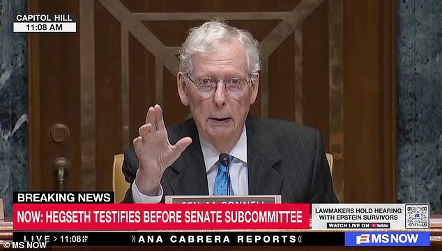 Fears for Mitch McConnell, 84, as his stunning decline is laid bare and Trump accuses ‘bum’ staff of manipulating him