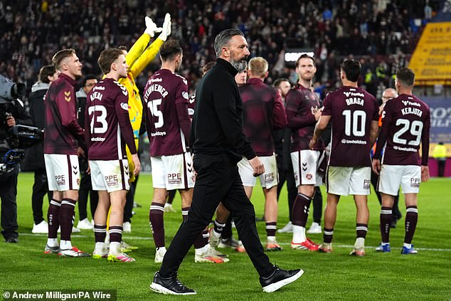 HEARTS 3 FALKIRK 0: Champagne still on ice for Hearts after another ride on title rollercoaster