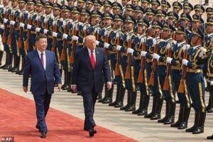 Trump gets spectacular state welcome from China’s Xi as goose-stepping guards greet president in Beijing