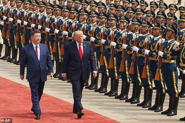 Trump gets spectacular state welcome from China’s Xi as goose-stepping guards greet president in Beijing