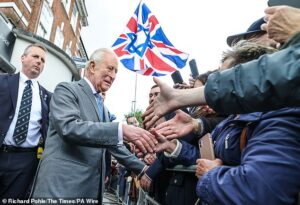 As he gripped the hand of one Golders Green knife victim, the King lifted spirits left battered by rampant anti-Semitism, writes ROBERT HARDMAN