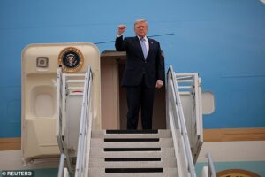 Trump caps off fanfare-filled China trip by hailing ‘fantastic trade deals’… but Xi issues ominous parting shot