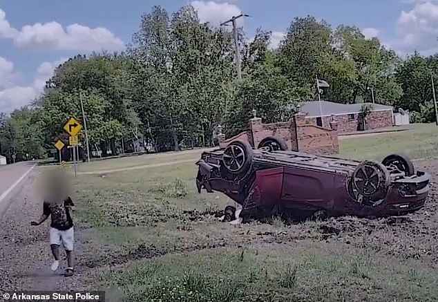 Dodge-driving mother’s idiotic decision that almost killed her child – as furious cop angrily berates her