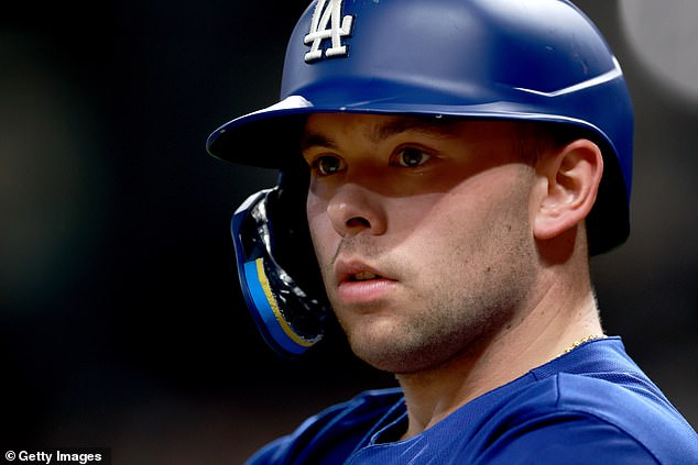 Wild moment Dodgers star beats himself with a bat in explosive dugout meltdown