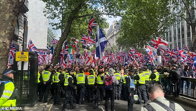 Police deploy armoured cars, horses, dogs and drones in £4.5m operation as 80,000 Unite The Kingdom and pro-Palestinian protesters descend on London for rival demos
