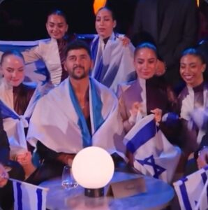 Moment Israel’s Eurovision entry is loudly BOOED during Grand Final when massive audience vote put him top of the leader board