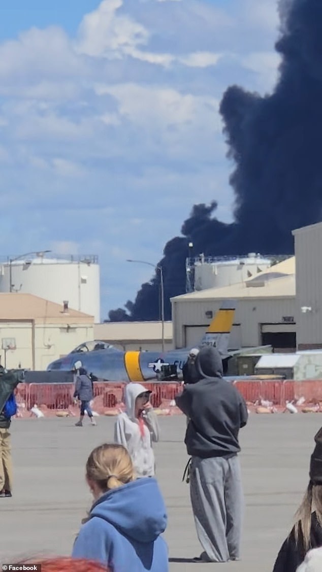 Heart-stopping moment Navy jets collide in midair forcing pilots to escape in parachutes