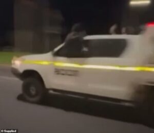 Footage shows teens hanging from stolen ute moments before horror crash killed notorious 14-year-old offender