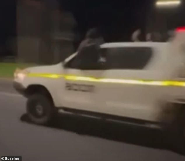 Footage shows teens hanging from stolen ute moments before horror crash killed notorious 14-year-old offender