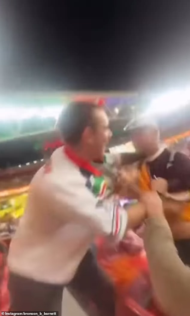See the moment the NRL’s showpiece Magic Round is marred as two fans punch on in the stands