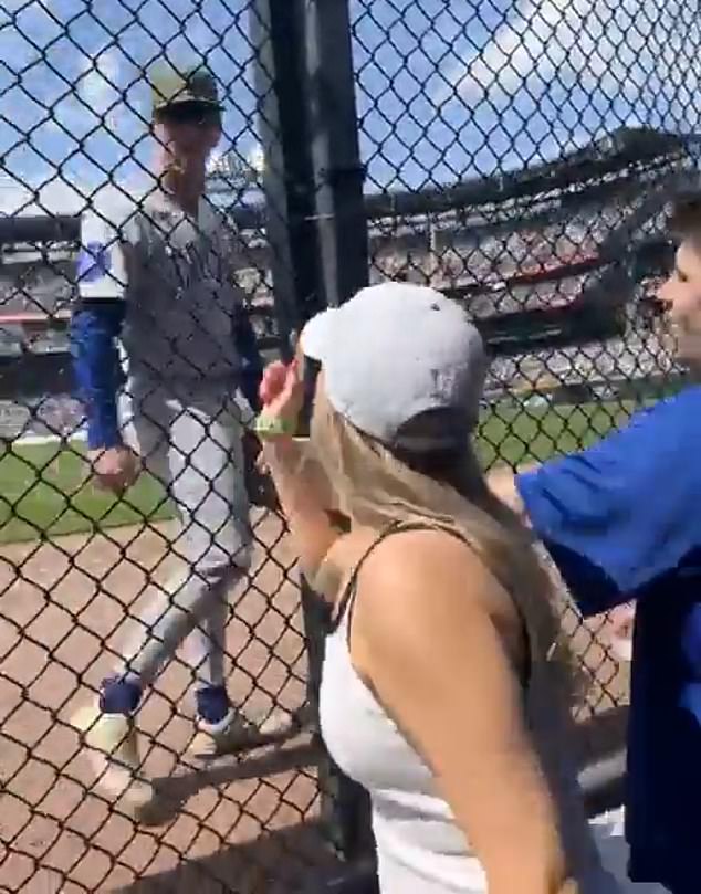 Groveling baseball star who screamed vulgar response at female fan breaks his silence on viral incident