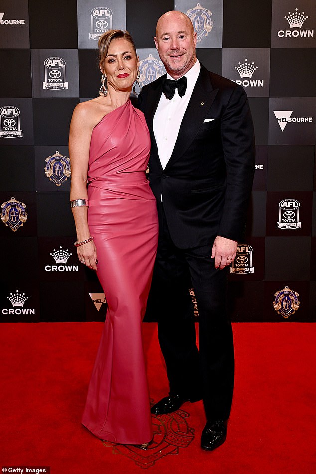 Wife of former Carlton AFL president Luke Sayers cries in court as judge is told estranged couple will be grilled over fallout from his ‘d**k pic’ scandal